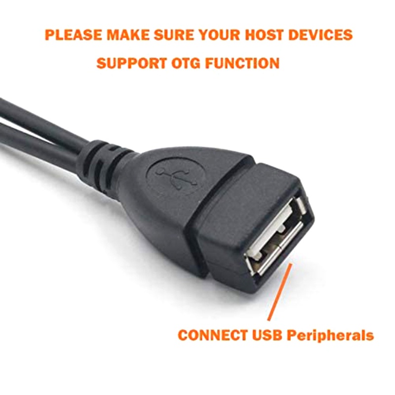 Btsg 2in1 OTG Micro USB Host Power Y Splitter USB Adapter Ke Micro5 Pin Pria Wanita