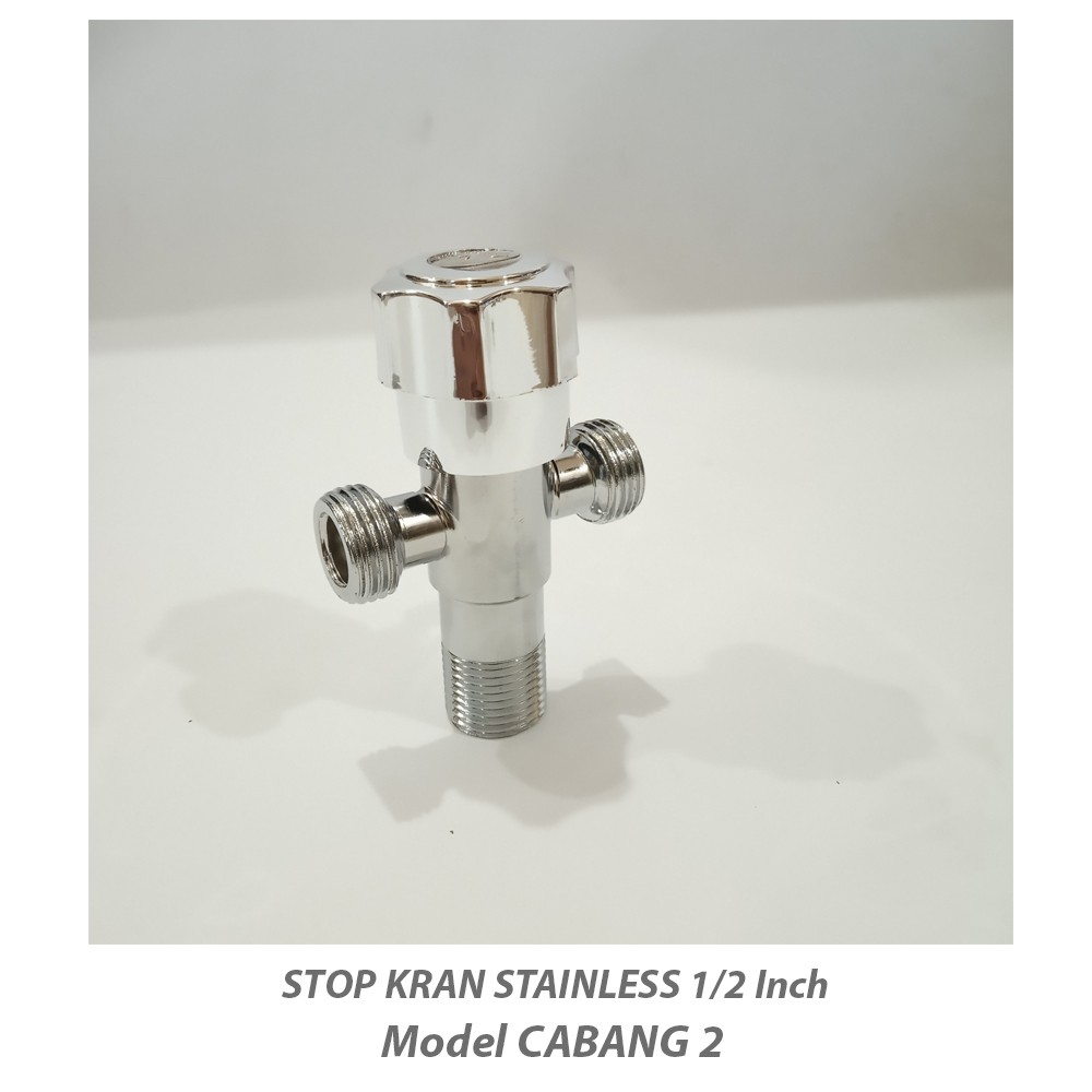 Stop kran Wc Toilet Kamar Mandi Stop kran 1/2 Inc Stainless Chrome