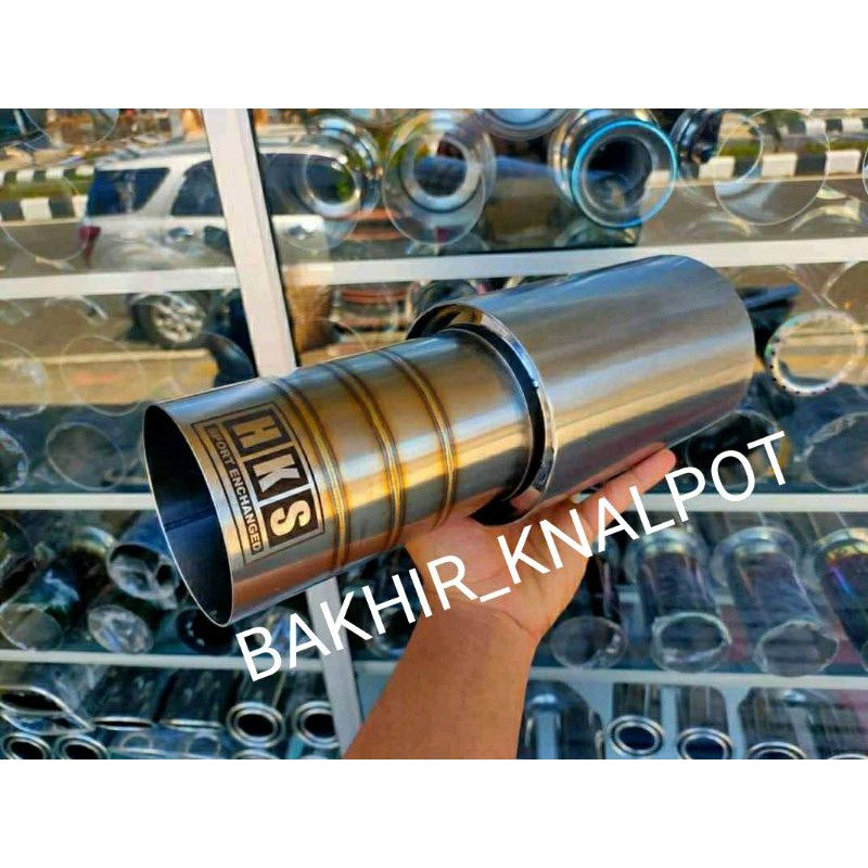 KNALPOT MOBIL HKS TITAN LAS ARGON FULL STENLIS