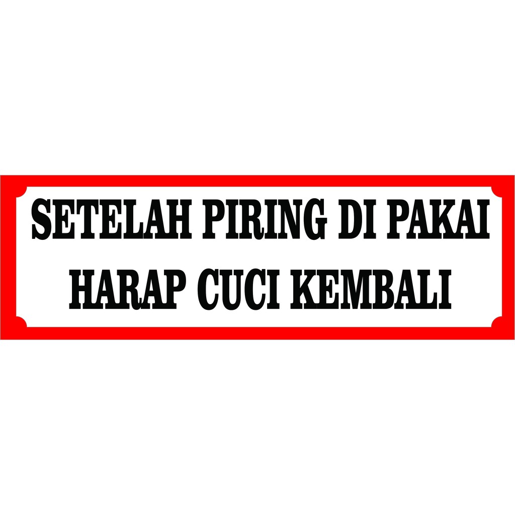 Jual Stiker Setelah Piring Di Pakai Harap Cuci Kembali Shopee Indonesia