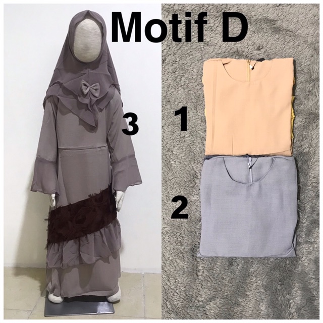 Gamis Anak / Baju Muslim Anak Scuba 1-5 tahun