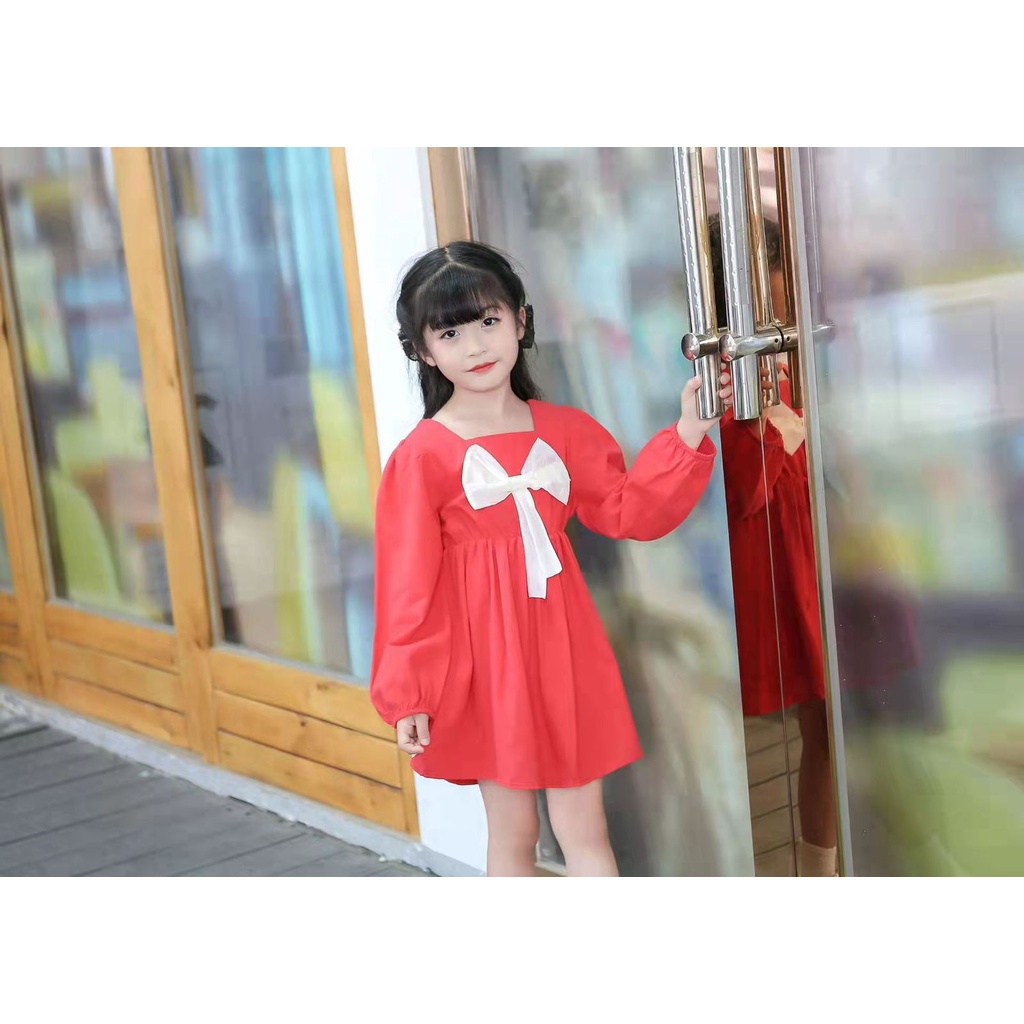 (LOLI-JKT) BD-162 DRESS ANAK CEWEK LONG SLEEVE SIZE 90-140