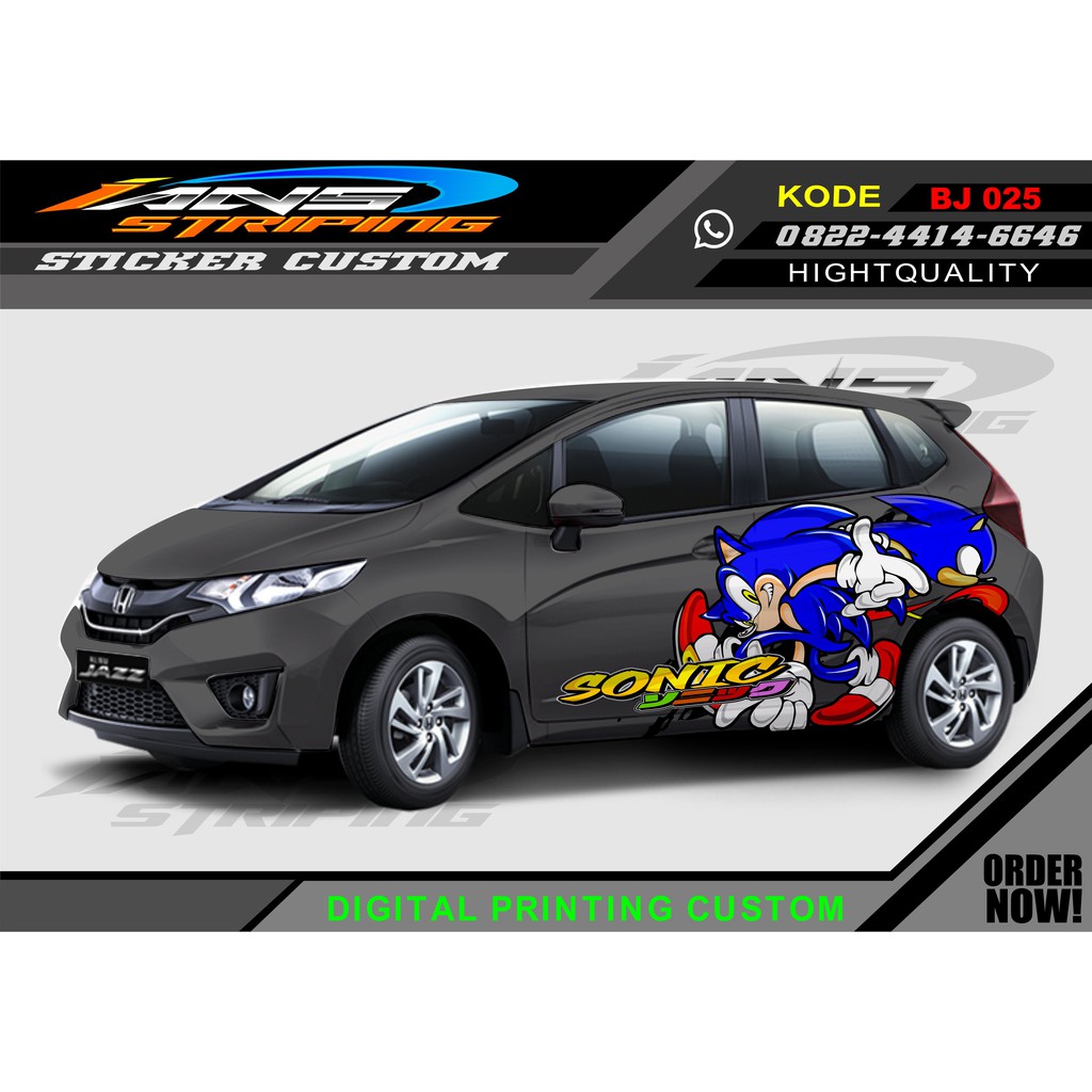 DECAL STICKER MOBIL SONIC/ STICKER VARIASI MOBIL SAMPING