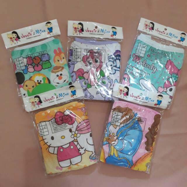 BOXER GIRL Celana Dalam Anak Perempuan Jessie & Mike