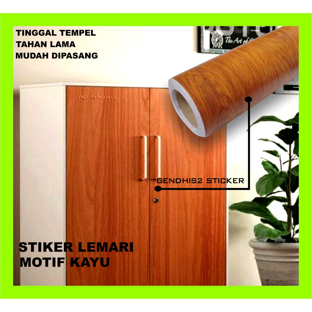 Stiker lemari / stikerPelindung Furniture Motif Kayu