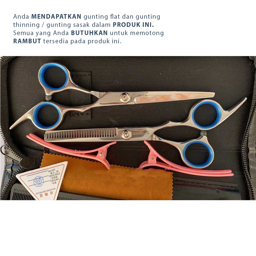 Biutte.co Peralatan Set Gunting Rambut Salon Profesional - BHT002