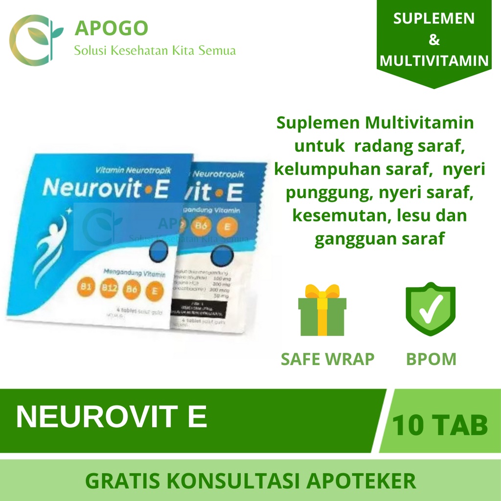 NEUROVIT E VITAMIN E 1 STRIP ISI 4 TABLET
