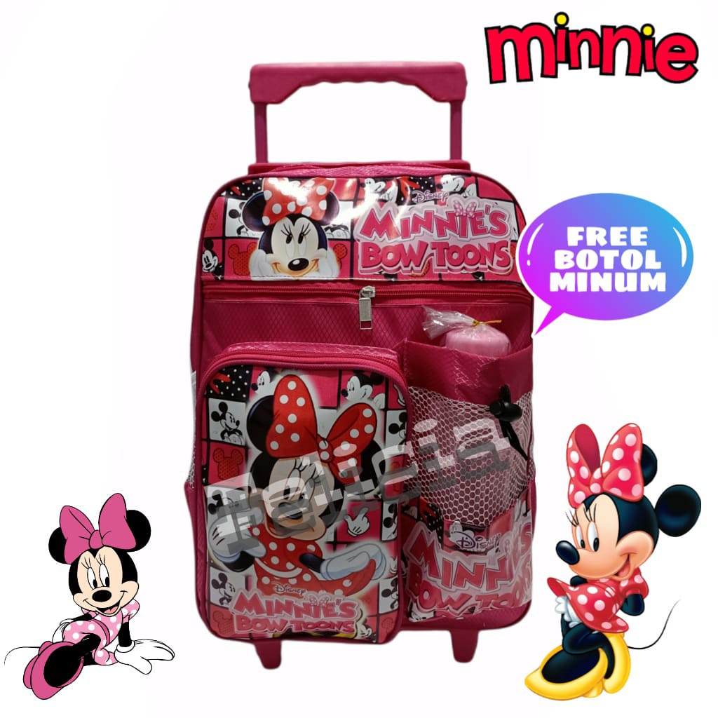 Ransel Sekolah Troly MIkey Mouse Free Botol