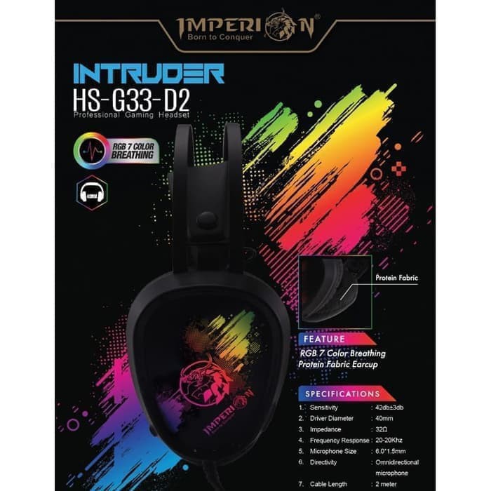 Headset Gaming Imperion HS-G33-D1/d2 INTRUDER rgb - Imperion g33