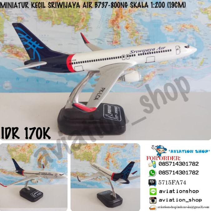 Hemat Miniatur Pesawat Sriwijaya Air Boeing 737-800Ng Skala 1:200 (19Cm) Terlaris