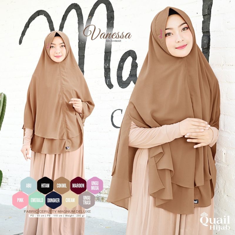 VANESSA QUAILHIJAB PREMIUM HIJAB PREMIUM KHIMAR BIG HIJAB BIG KHIMAR