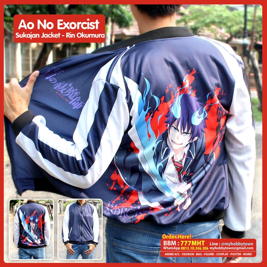 Jaket Anime Sukajan Ao No Exorcist : Okumura Rin