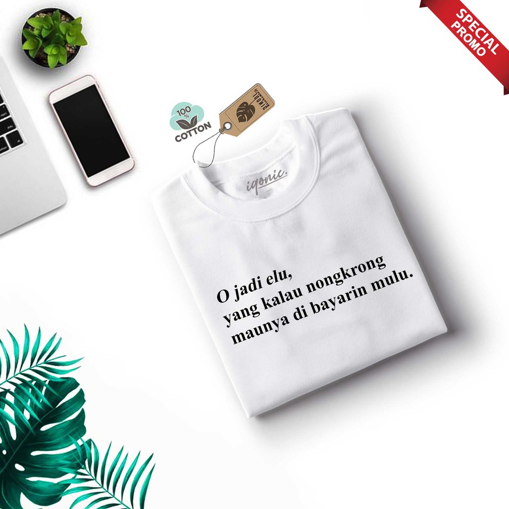 Brother Store Kaos Distro Pria - KAOS COWOK - Kaos Kata Kata - Teman Nongkrong Sejati Text Putih