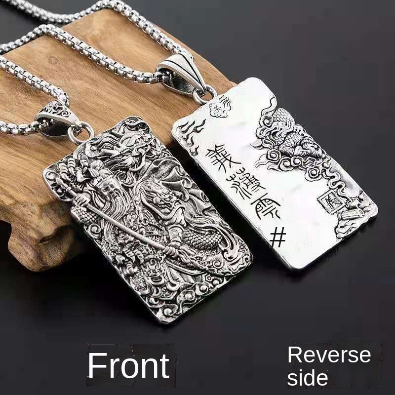 Kalung Liontin Tag Bahan Stainless Untuk Pria