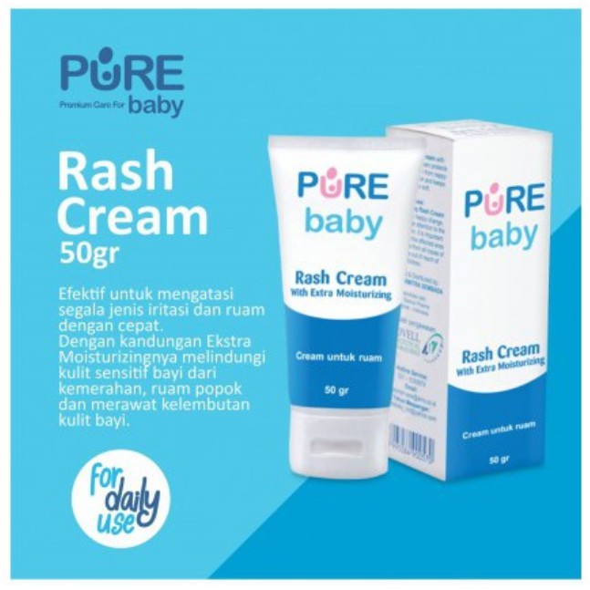 Pure BB RASH Cream Efektif untuk Ruam / Iritasi Pada Bayi Pure Baby