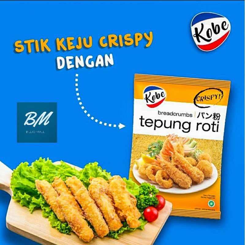 

Kobe Tepung Roti 200 gr / Tepung Roti Kobe Crispy Breadcrumbs 200 gram / Kobe Tepung Panir 200 gr
