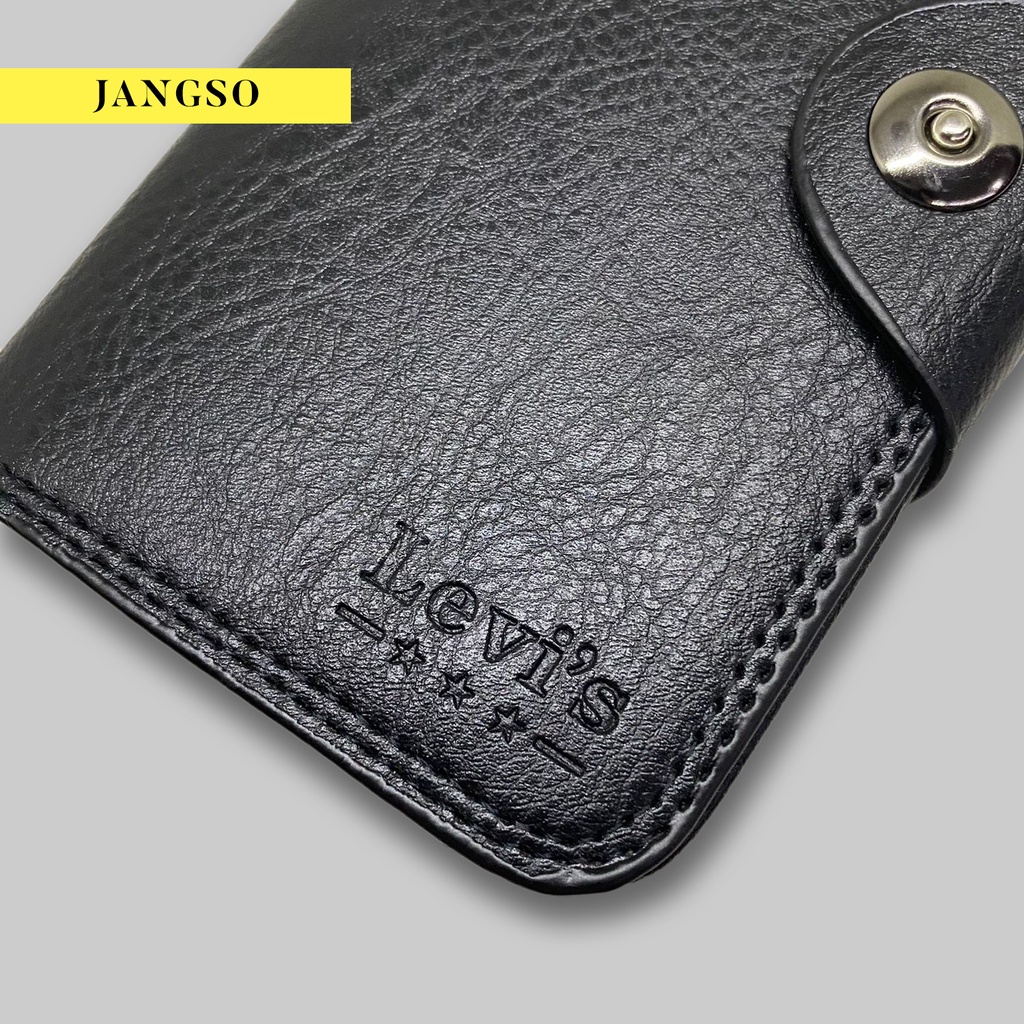 Dompet Kulit Pria Jangso - Lipat Dompet Kulit Men Fashion Leather Wallet