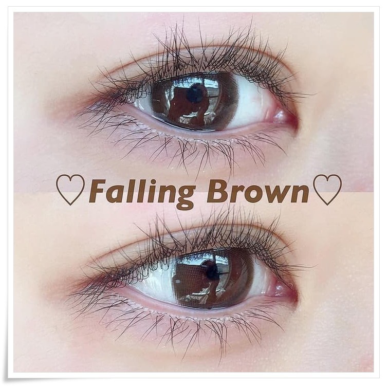 ORIGINAL SOFTLENS FALLING BROWN KITTY KAWAI NATURAL soflens softlenses