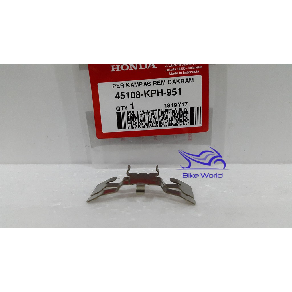 Sparepart Plat Tahanan Kaliper Supra X, Karisma 45108-KPH-951 Genuine