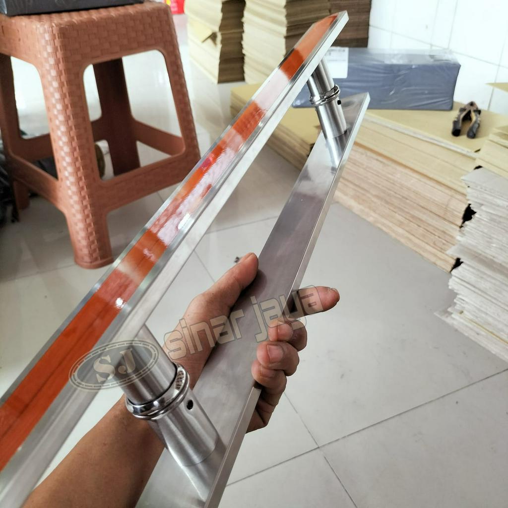 gagang pintu baut tembus handle tarikan pintu stainless pegangan pintu minimalis panjang 45cm 60cm