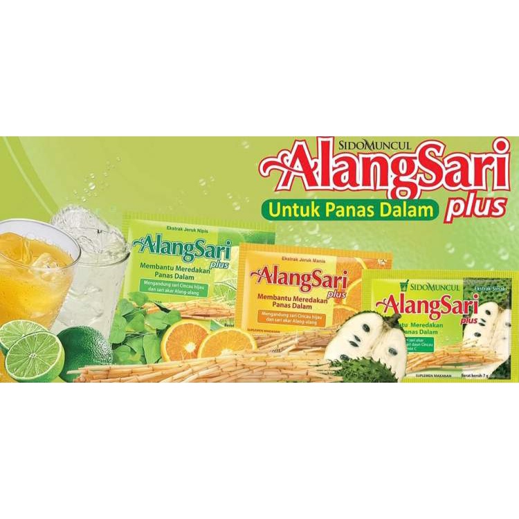 SidoMuncul AlangSari Plus Jeruk Manis Nipis,  SidoMuncul AlangSari Plus Sirsak 6's
