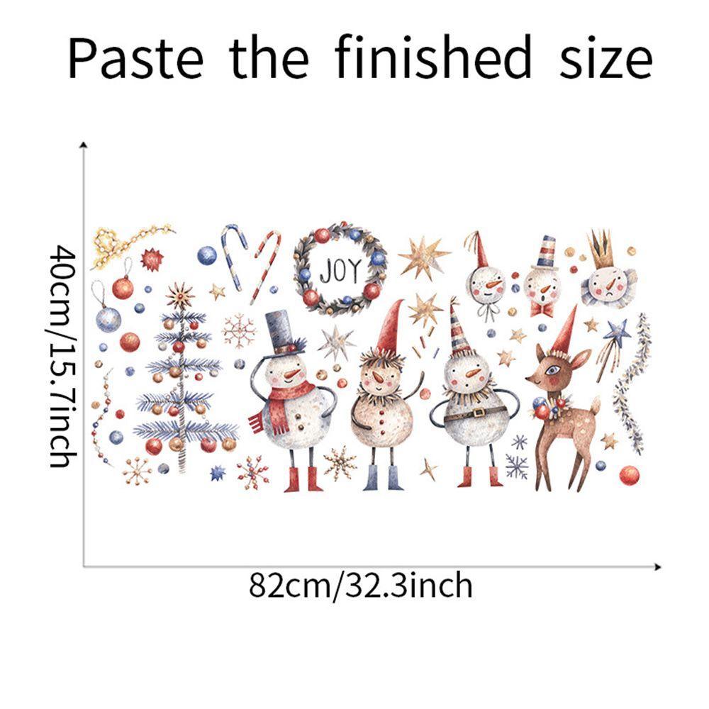 Solighter Stiker Dinding Dekorasi Rumah Cabang Kaca2022Tahun Baru Pintu Merry Christmas Wall Decals
