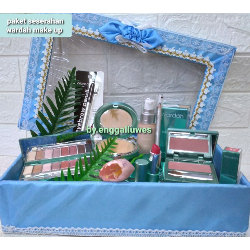 PAKET HANTARAN WARDAH|PAKET SESERAHAN WARDAH MAKE UP EXCLUSIVE 7 ITEM