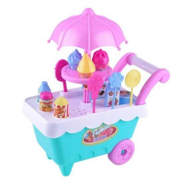 FI 502 Gerobak es krim mainan trolli the sweet ice cream kevin toys malang