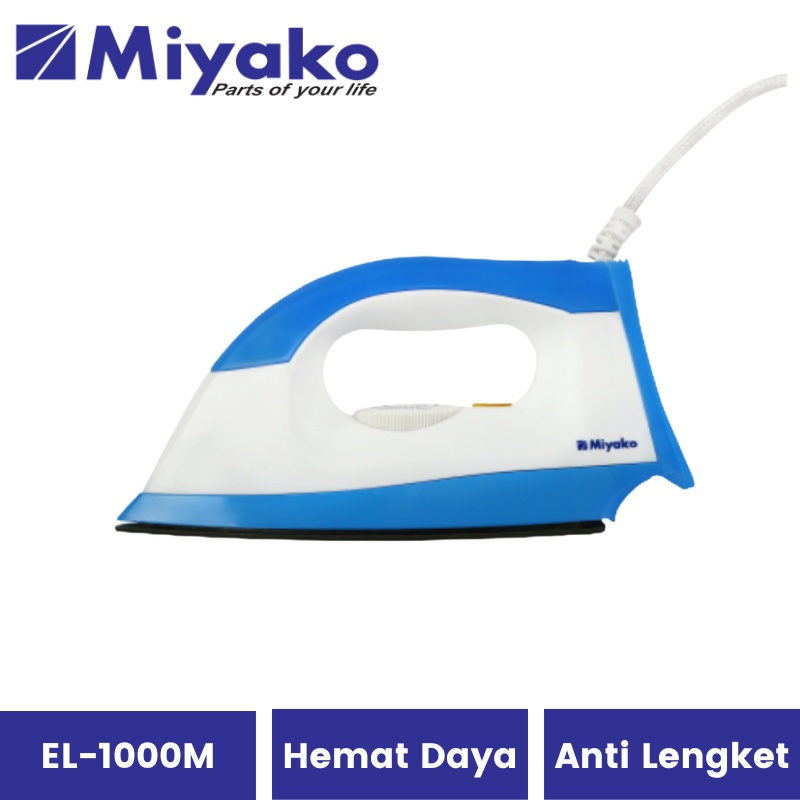 Setrika Miyako El-1008M | Gosokan Baju Seterika Hemat Energi Miyako 1008