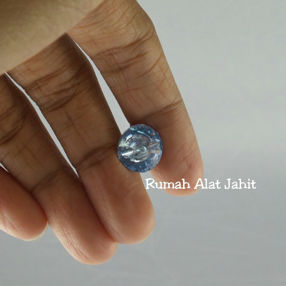 Kancing Akrilik Bulat Kristal 12mm