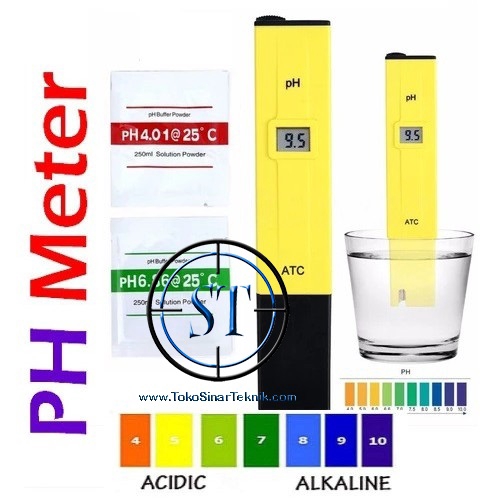 PH Meter with ATC Digital Tester Alat Ukur Air Asam Hidroponik PH-009