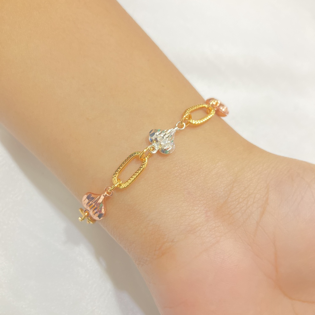 Gelang Tangan Rantai Xuping Lapis Emas Aksesoris Fashion Xuping