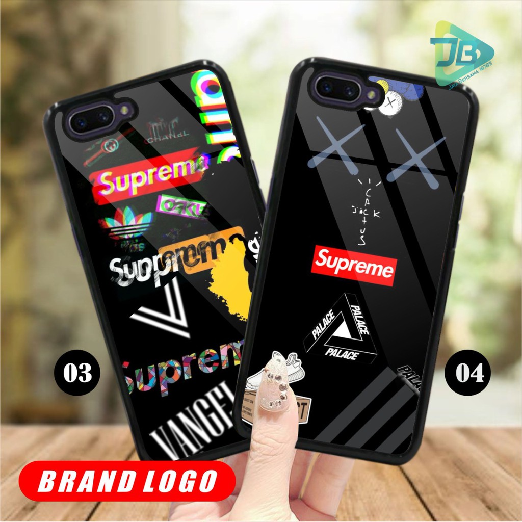 HARDCASE 2D GLOSSY BRAND LOGO OPPO VIVO XIAOMI SAMSUNG REALME IPHONE ALL TYPE JB4673