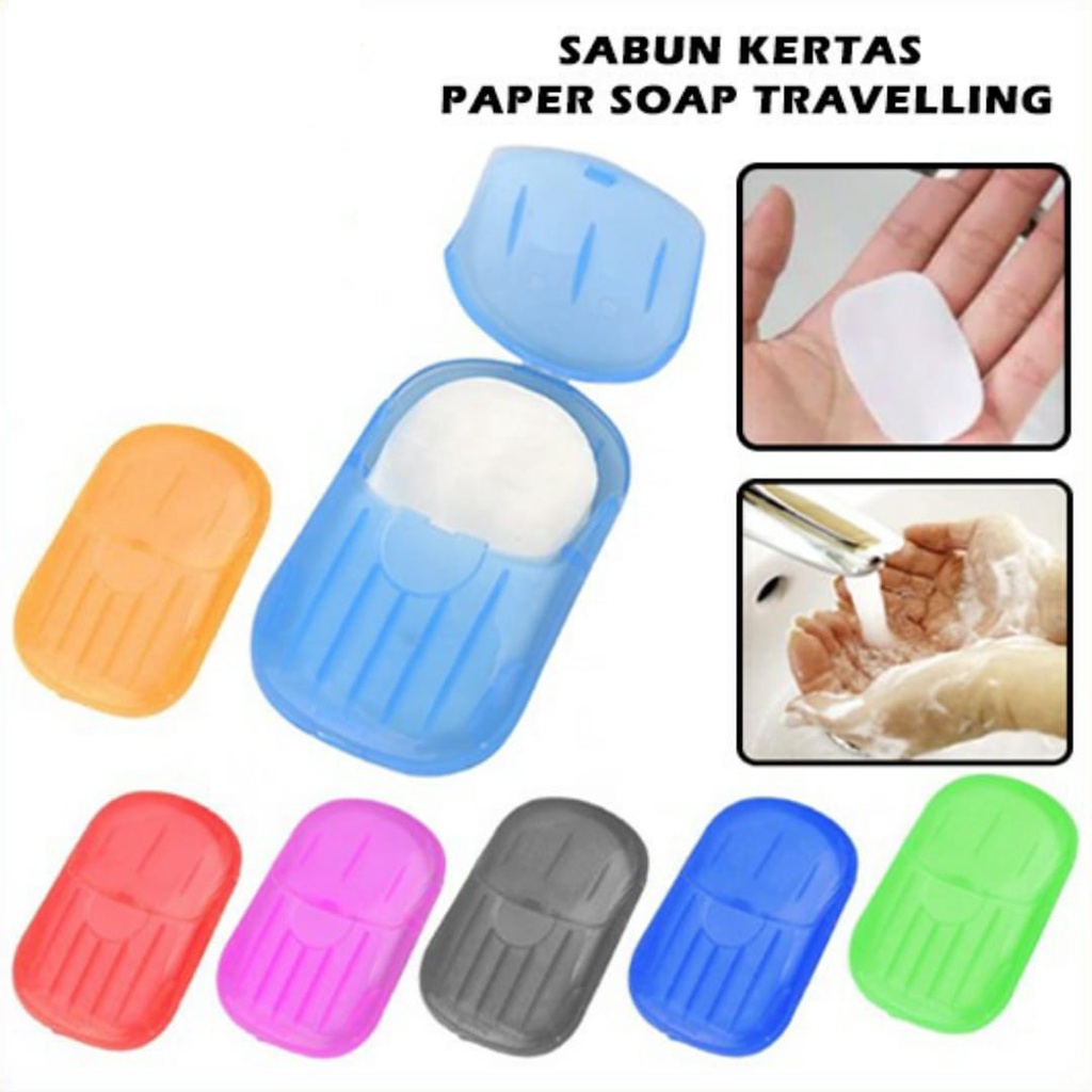 Sabun Kertas Paper Soap Praktis Mini Travelling Hand Wash Body Washing Travel Pembersih Cuci Tangan