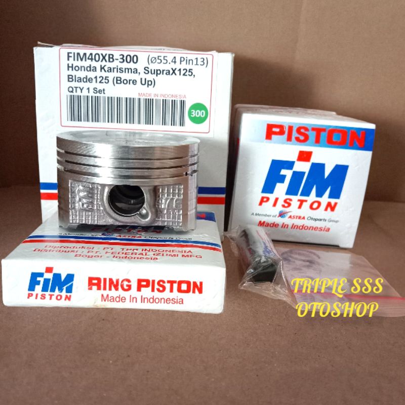 PISTON KIT FIM40XB (BORE UP) HONDA KARISMA SUPRA X 125 / SUPRA X 125 HELM IN / SUPRA X 125 FI