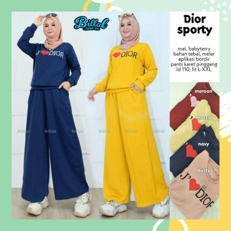 Setelan Olahraga Wanita Dior Sporty