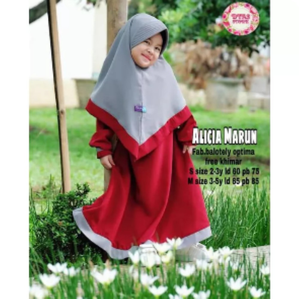 GAMIS ANAK PEREMPUAN UMUR 1-2 TAHUN ALICIA KIDS MURAH