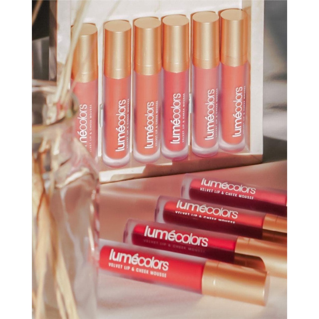 LIPSTIK 3 in 1 Multifungsi: EYESHADOW, BLUSH ON & LIPSTICK LUMECOLORS 100% HALAL MUI resmi BPOM