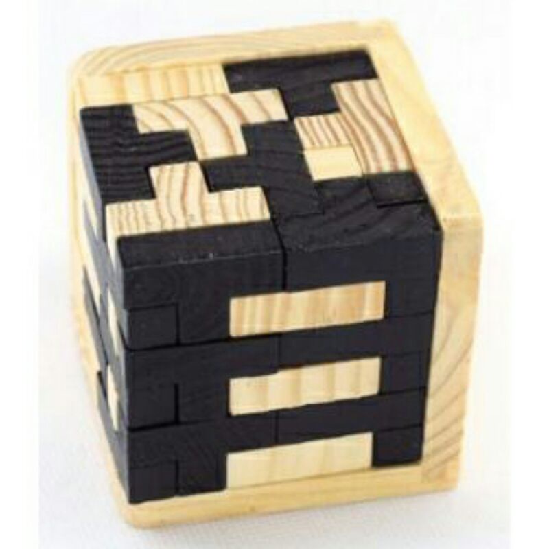 3D WOOD PUZZLE MODEL TETRIS CUBE