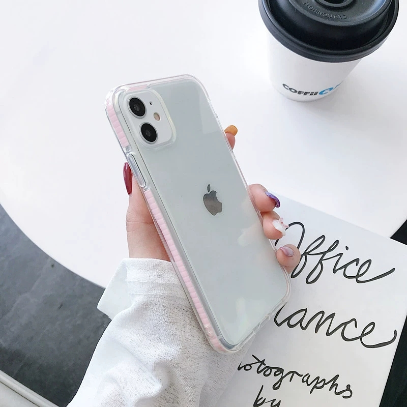 Soft Case Tpu Transparan Shockproof Cover Realme C11 C12 C15 C25 C17 C3 C1 6i 5i 7i 5 5s 6 6s 7 Narzo 30a 20 20pro-Y3（Pink）