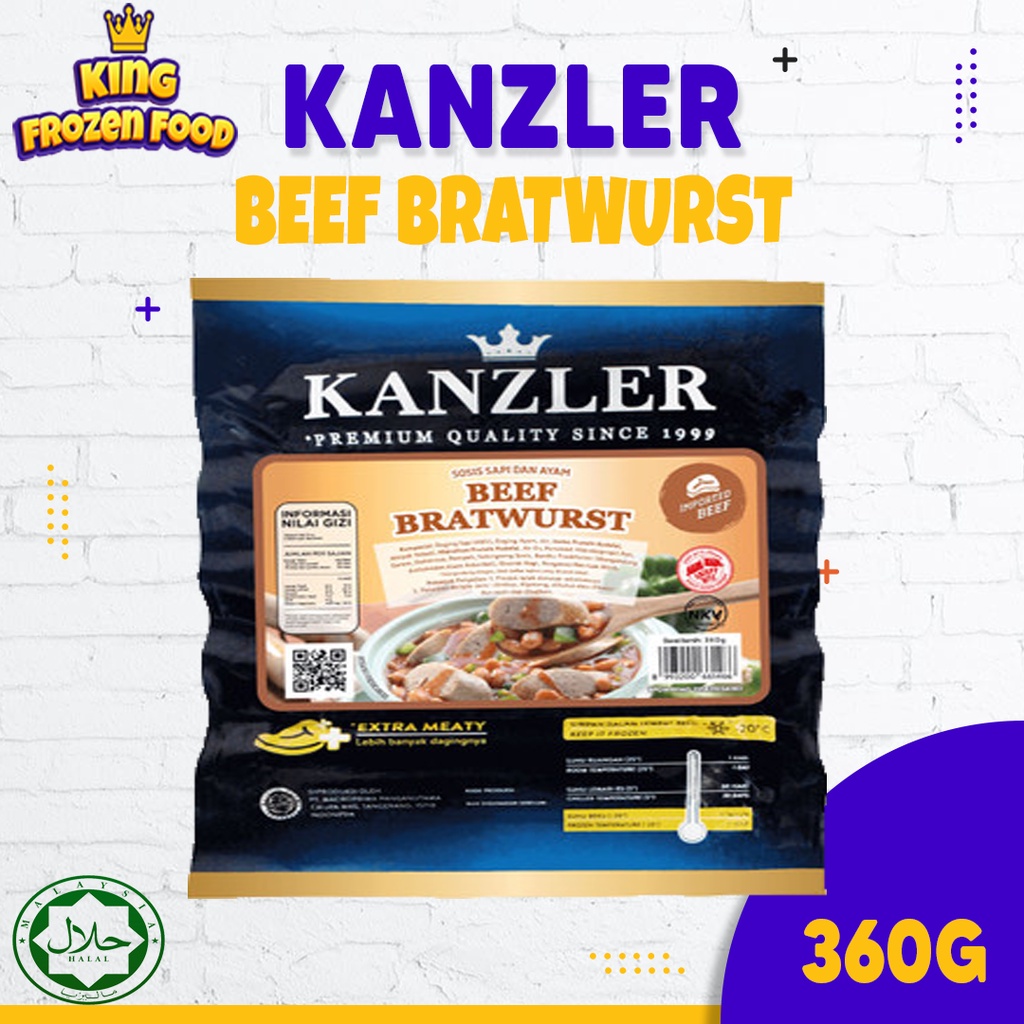 Kanzler Sosis Beef Bratwurst 360g 5pcs