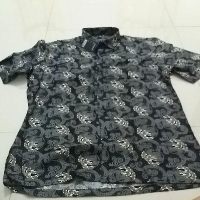 Kemeja Batik Pria Lengan Pendek Bs70 Katun Motif Modern Dixmont Semi Slim Fit Premium