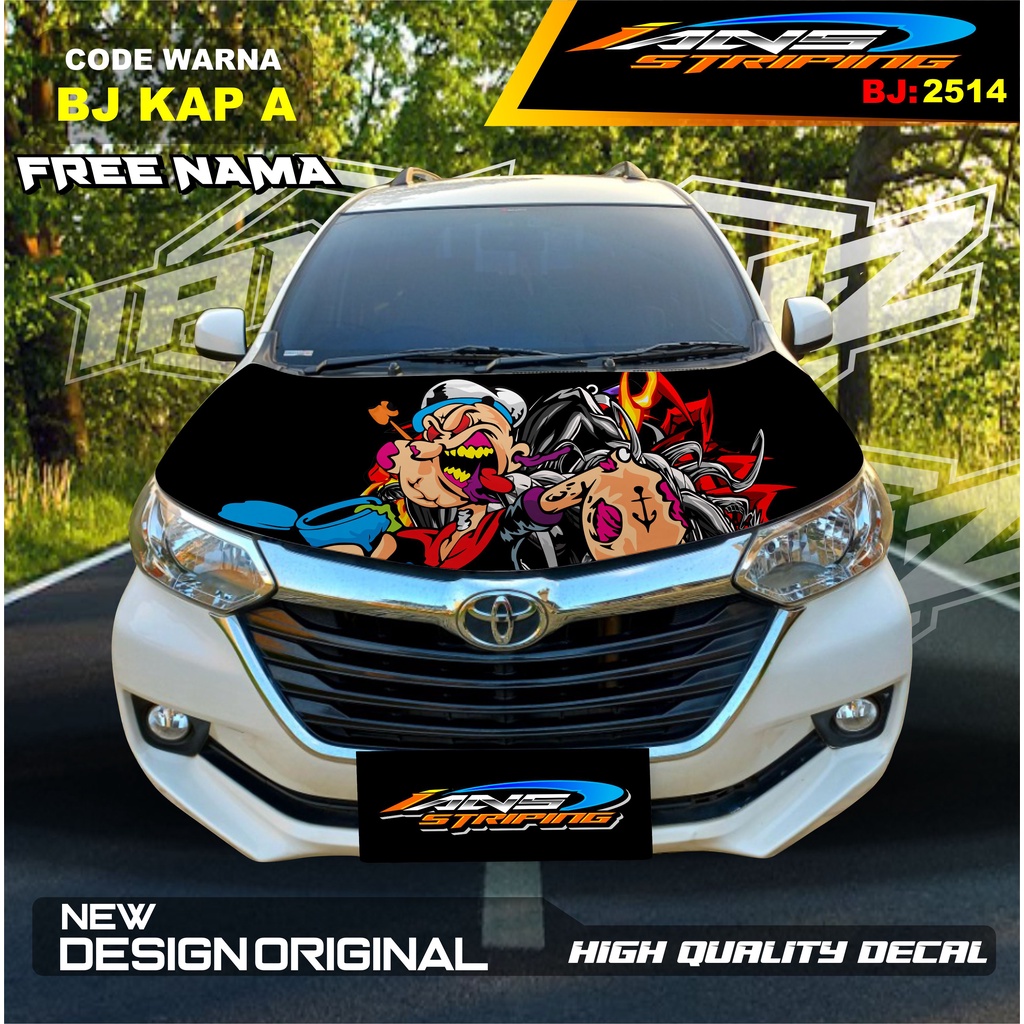 DECAL STICKER DECAL KAP CUP MOBIL BRIO, AGYA, JAZZ, AVANZA, INOVA / DECAL STIKER CUP KAP MOBIL / STIKER KAP MESIN