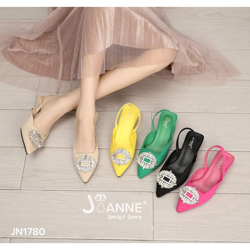 JOANNE Sparkly Slingback Heels Shoes JN1780 [ORIGINAL BRAND]