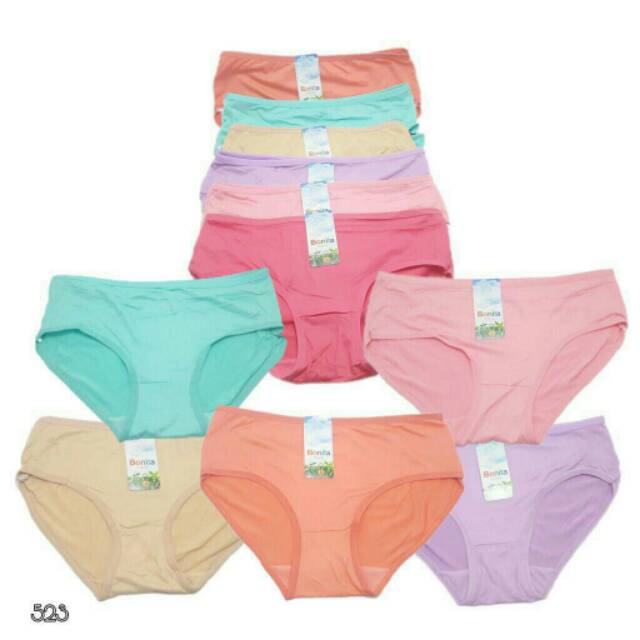 CELANA DALAM WANITA IMPORT UNDERWARE UNDIES POLOS DAN MOTIF BAHAN ADEM KIRIM RANDOM