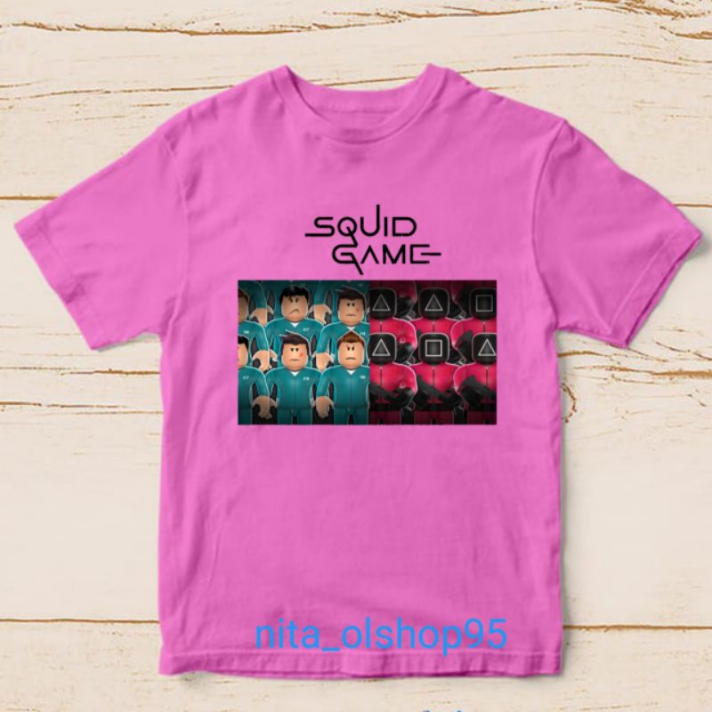 baju squad game baju roblox baju minicraft kaos anak