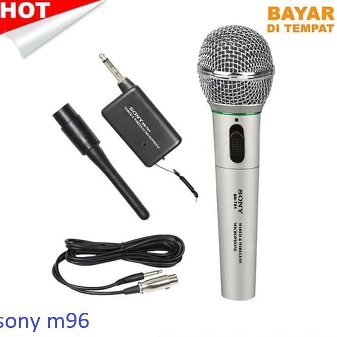 Sony mic M96 Microphone Bisa wireless dan kabel 2IN1 .