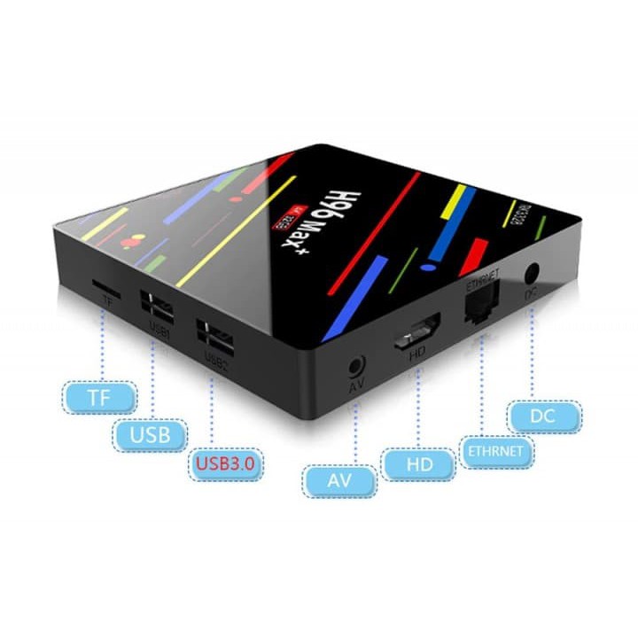 TOP3413 H96 MAX PLUS Android 8.1 Smart TV Box 4K UltLra HD - RAM 4GB ROM 32GB