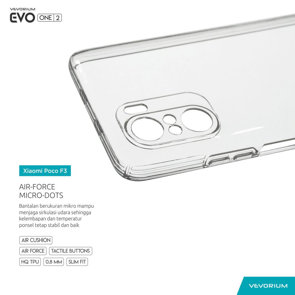 VEVORIUM EVO ONE Xiaomi Poco F3 Pocophone F3 Clear Soft Case Bening Softcase