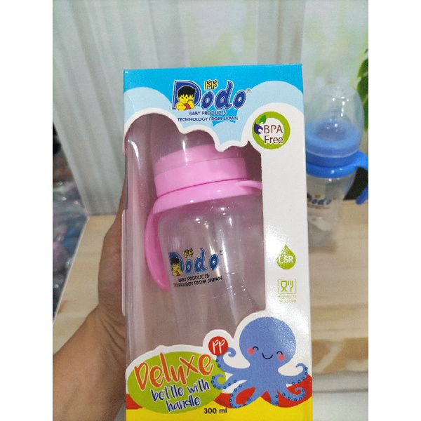 Botol Susu Jumbo Dodo BPA Free 300Ml/180MlDelux Bottle With Handle Nipple Wide Neck DBP011